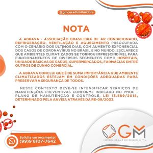 Nota técnica sobre o uso de sistemas de climatização durante a pandemia